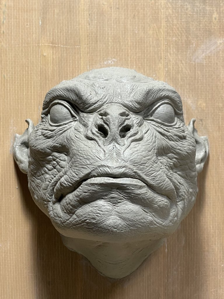 Katsuya24858713's tweet photo. ペイント練習用　彫刻
#sculpture #sculpt #clay #wedclay #creature #specialmakeupeffects #painting #art #artwork #mask #creaturemask #figures #fantasy https://t.co/6EuPXrW3Av