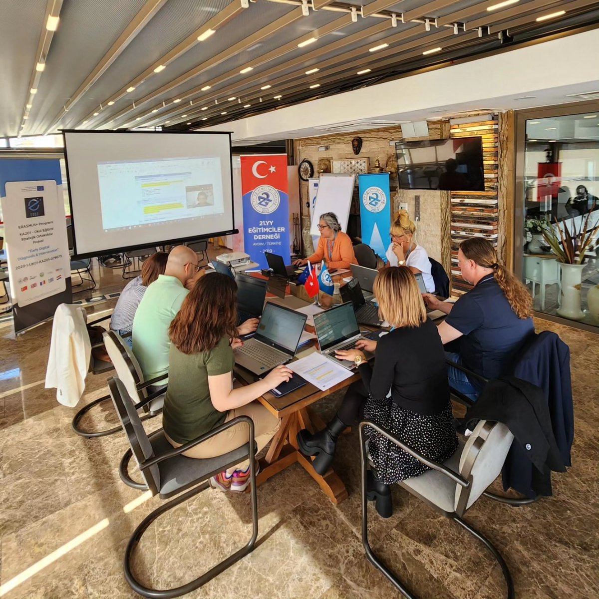 21st_CEA's tweet photo. The Final f2f TPM of the #ErasmusPlus Project titled “Early Digital Diagnosis and Intervention-EDDI” was held on 27&amp;28 April in Aydın,Türkiye with the participation of partners from the UK, Netherlands and Greece @DFOIW2W @MucurV @EddiProject @StimmuliFChange @AstonUniversity https://t.co/DVUqzrtRWC