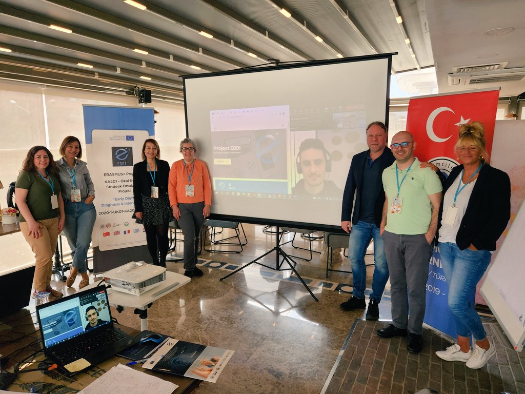 21st_CEA's tweet photo. The Final f2f TPM of the #ErasmusPlus Project titled “Early Digital Diagnosis and Intervention-EDDI” was held on 27&amp;28 April in Aydın,Türkiye with the participation of partners from the UK, Netherlands and Greece @DFOIW2W @MucurV @EddiProject @StimmuliFChange @AstonUniversity https://t.co/DVUqzrtRWC