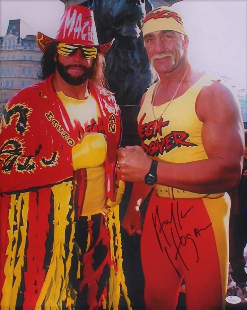 retromania_es's tweet image. Dos grandes del Pressing Catch "Macho Man" Randy Savage y Hulk Hogan en 1995.