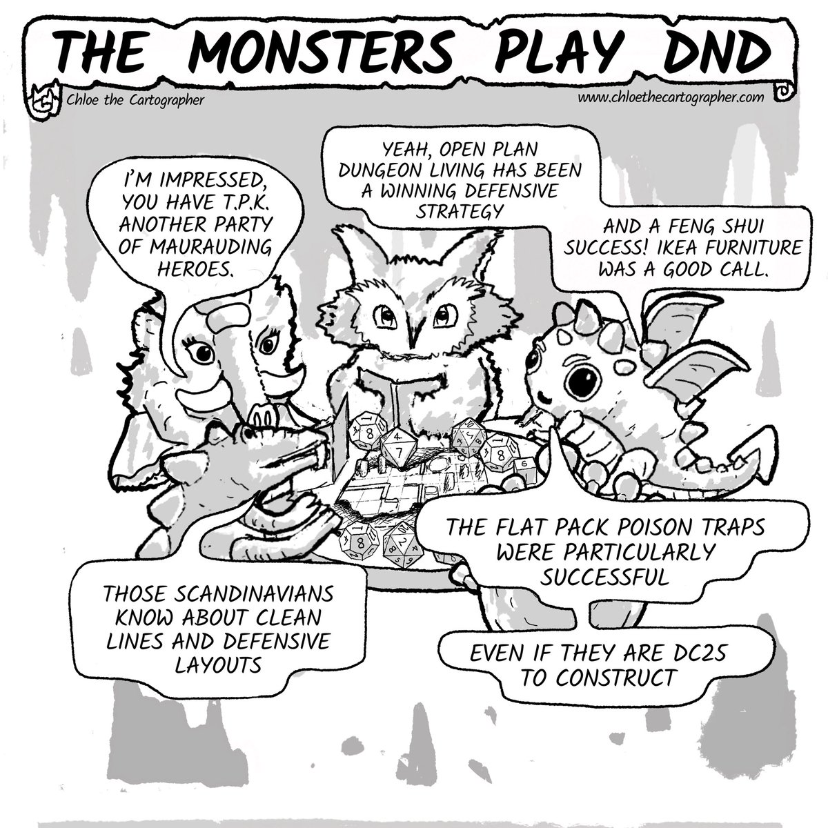ChloeTheCartog's tweet photo. Episode 4 - Flat pack poison traps —- Feel free to copy this image and post elsewhere where people might like it —- #webcomic #dnd #5e #dndcomic #dndcomics #dndmemes #ttrpg #rpgcomic #ttrpgcomic #comic #themonstersplaydnd #comicmemes #dndmeme #internetcomic #memes #ttrpgmemes https://t.co/zMH0pJjixj
