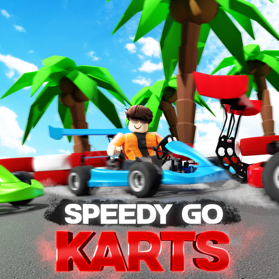 Yor_ick_'s tweet photo. Logo for @TommyPlayzGamz's "Speedy Go Karts"! Likes and retweets are appreciated 😎
#Roblox #RobloxDev #RobloxGFX https://t.co/XnjLuIEEHD