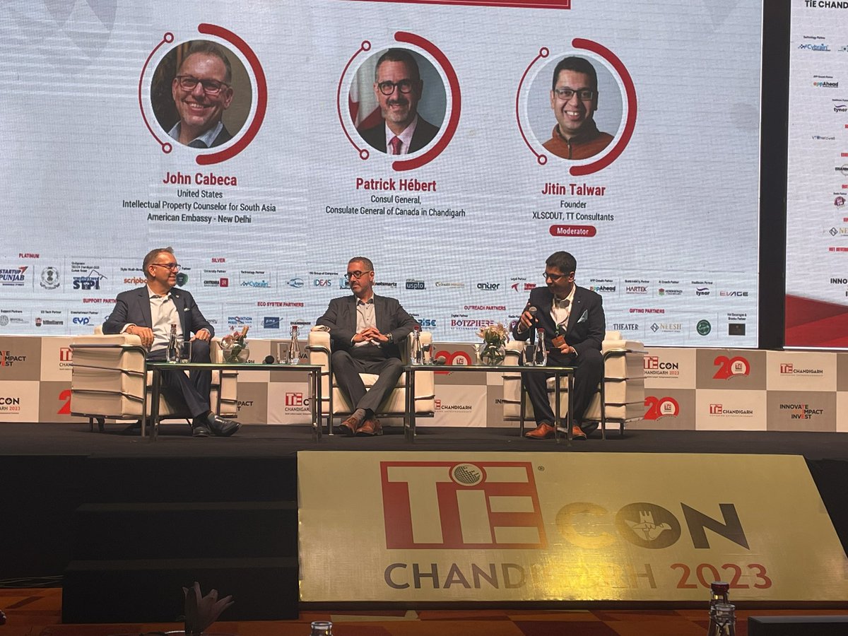 RSharmaCanada's tweet photo. Great discussion progressing on cross border entrepreneurship where Canada’s Consul General @Patrick__Hebert is sharing his views during #tieconchd 2023 https://t.co/eb1jjL6PuH