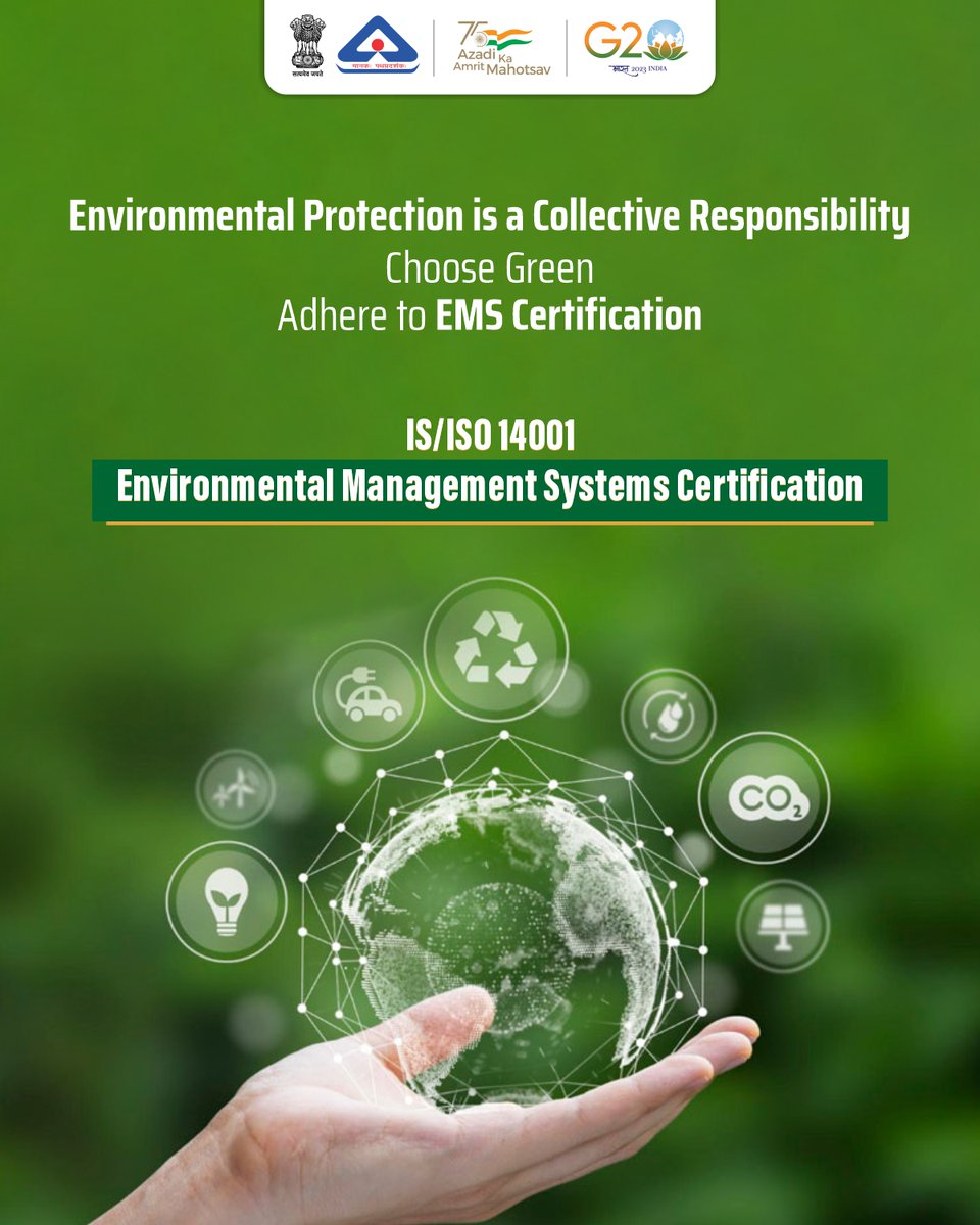 Adherence to BIS standards for Environmental Management Systems won't only help organisations in enhancing their environmental performance (1/2)

#environmentalmanagement #iso #sustainability #environment #environmental #nature #sustainable #renewableenergy #future #certification