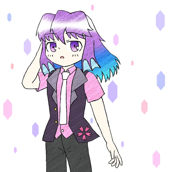 髪型×服装の差分で遊んでた。 どれが一番似合うかな・・・?