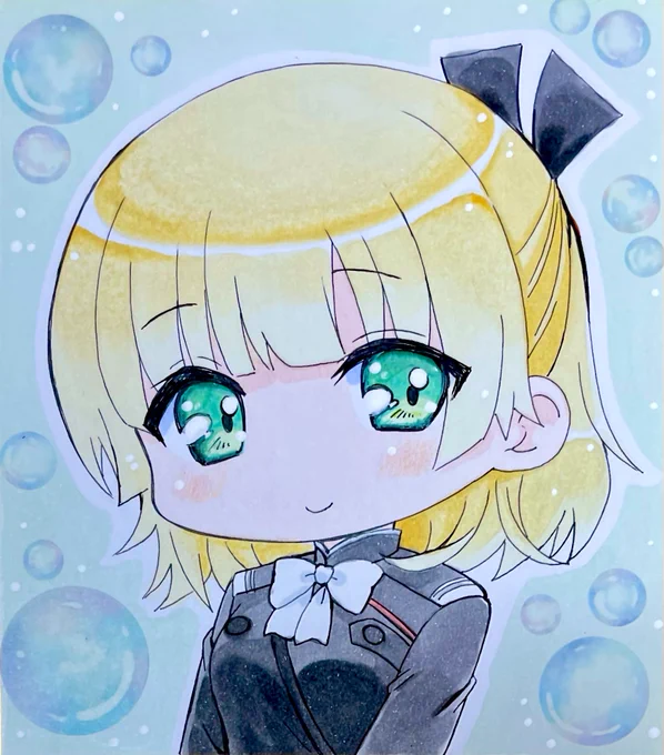 今日のアナログイラスト163日目はヘブバンのななみんこと七瀬七海です!