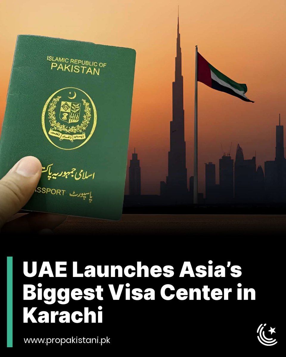 ProPakistaniPK's tweet photo. It features 11 counters and will provide consular services in accordance with the latest international standards.
Read More: https://t.co/M6vZBLcdXA
#Karachi #UAE #VisaCenter https://t.co/8AJpPbu4W2