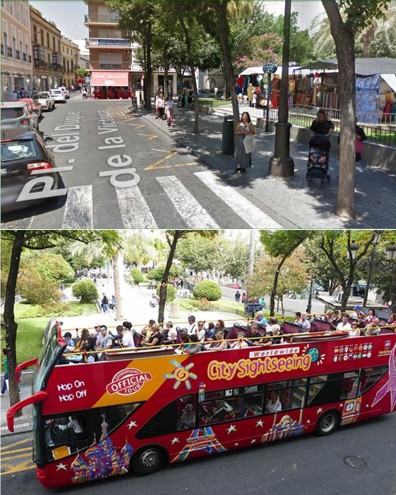 SOSterritorios's tweet photo. ⚠️#Sevilla continúa perdiendo posiciones #Arboladas.
Avisamos hace un año y @Ayto_Sevilla ya ha consumado su propósito en esa acera de #PlazaDelDuque.
Pavimentan los #Alcorques para favorecer a una #EmpresaPrivada de #AutobusesTurísticos que tiene ahí una de sus paradas.
🚍💶🆚🌳 https://t.co/vDMBvXpY1l