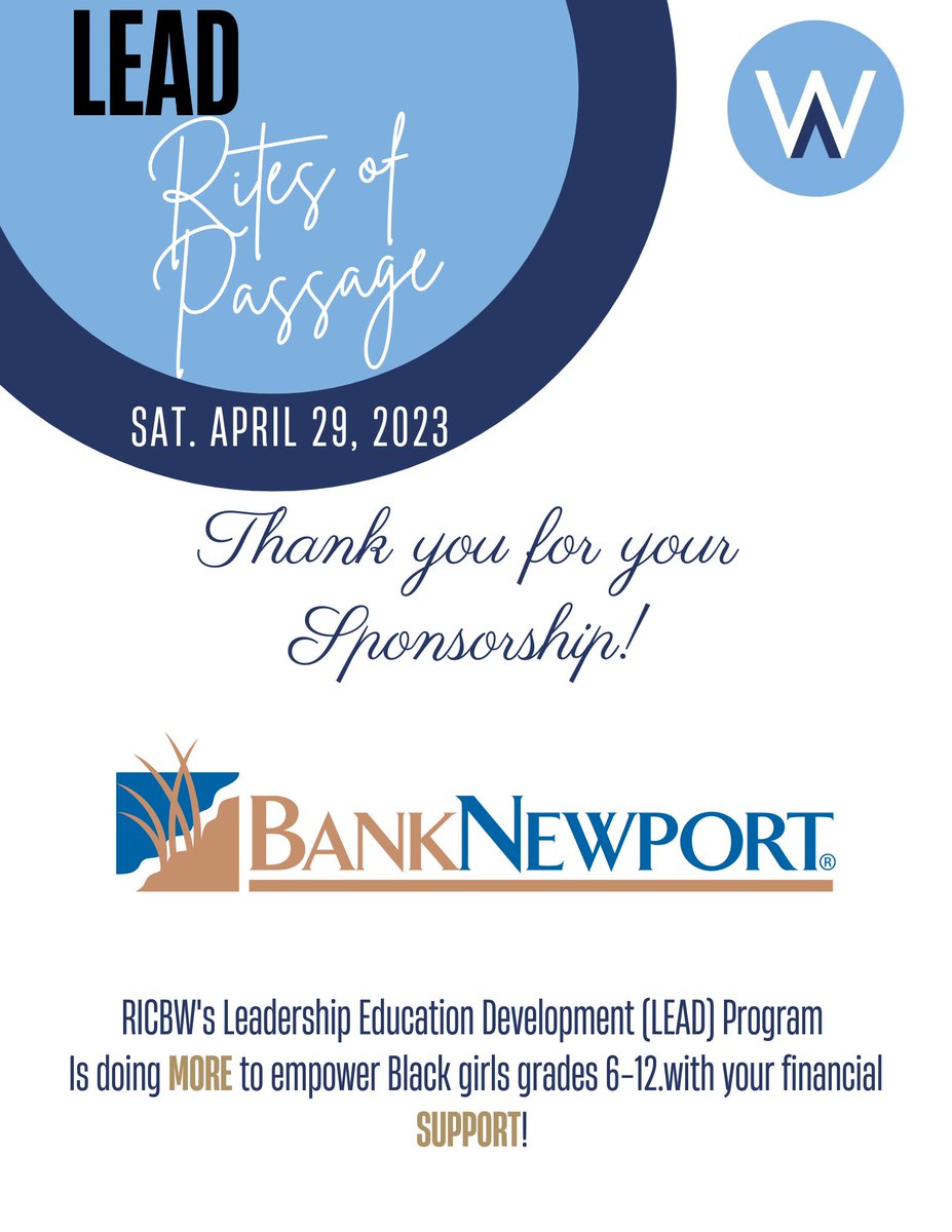 RICBW2's tweet image. Today we celebrate with our girls. Thank you @Banknewportcc for your sponsorship.