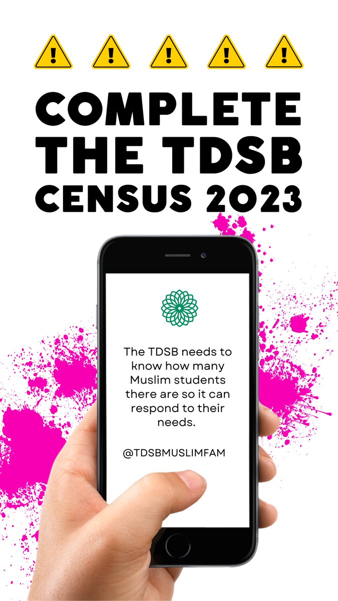 The @tdsb has been mandated by the Board of Trustees to work on addressing Islamophobia and affirming Muslims identities.📋Step 1: Fill out the @ResearchTdsb Census 2023.