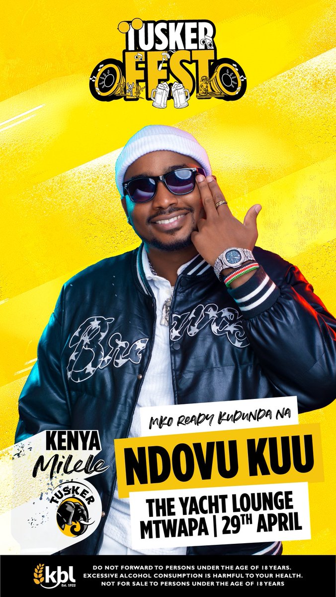 OscarFigure's tweet photo. #ad Watu wa Mombasa #TuskerFest is here finally!! It's going down today pale Yatch Club,Mtwapa usikose
Entrance ni Tusker Mbili Tu
Lineup ni crazy Wakadinali ,Ndovu kuu na DJ Grauchi 🔥🔥
@TuskerLager #KenyaMilele https://t.co/xR92uRUDYX