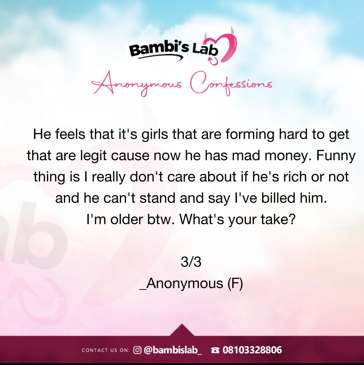 bambis_lab's tweet photo. #anonymousconfessions https://t.co/aYpD0QaLtA