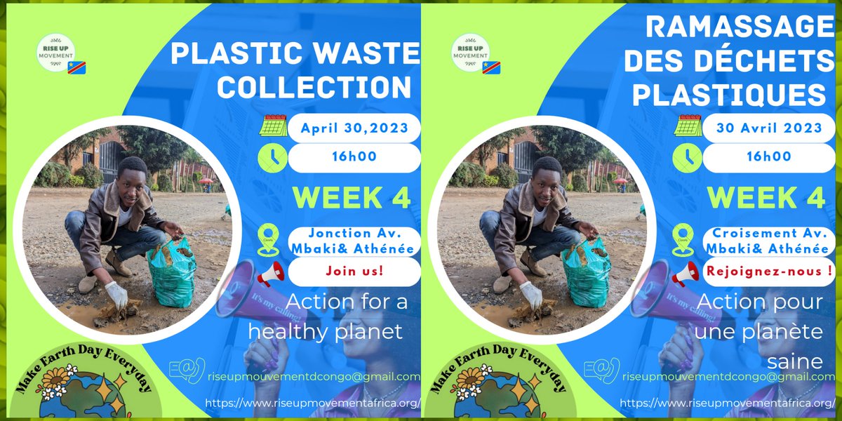 RiseUpCongo's tweet photo. After years, plastic waste breaks down into volatile microplastics that can easily be carried away by the wind and be inhaled or consumed by fish... Then finally end up in our plates to bring us cancer.
Action for a healthy planet 👇 Join us!
#CongoSafi https://t.co/aWBKxVDoZE