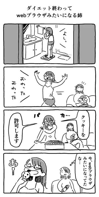 ダイエット終わってwebブラウザみたいになる姉