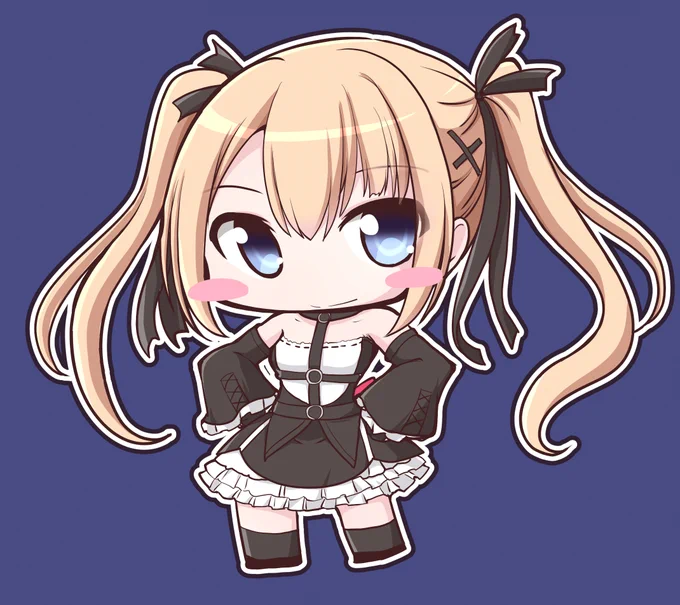 コラボ復刻ということで以前描いたマリーローズちゃんおいときますね どんけつつよそう #マリー・ローズ