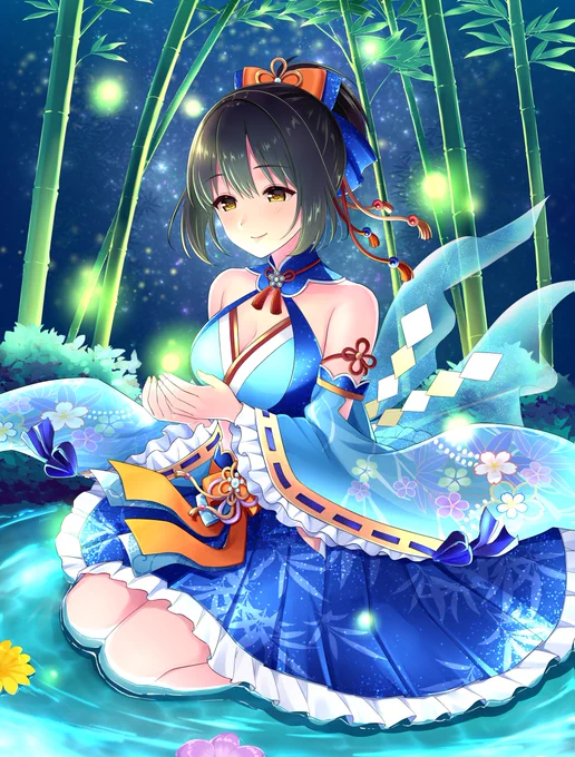 星逢う夜に  こちらの企画イラストになります! 【鷹富士茄子鷹富士茄子Tシャツ法被企画2023】 