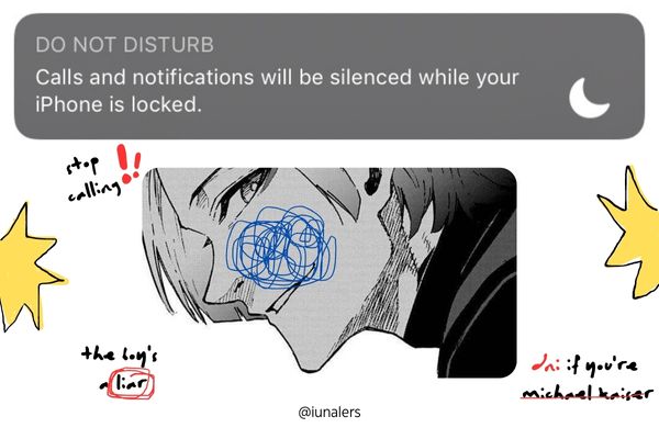 iunalers's tweet photo. DO NOT DISTURB

—
blue lock fanfiction
a michael kaiser socmed au https://t.co/MwHkamcRdw