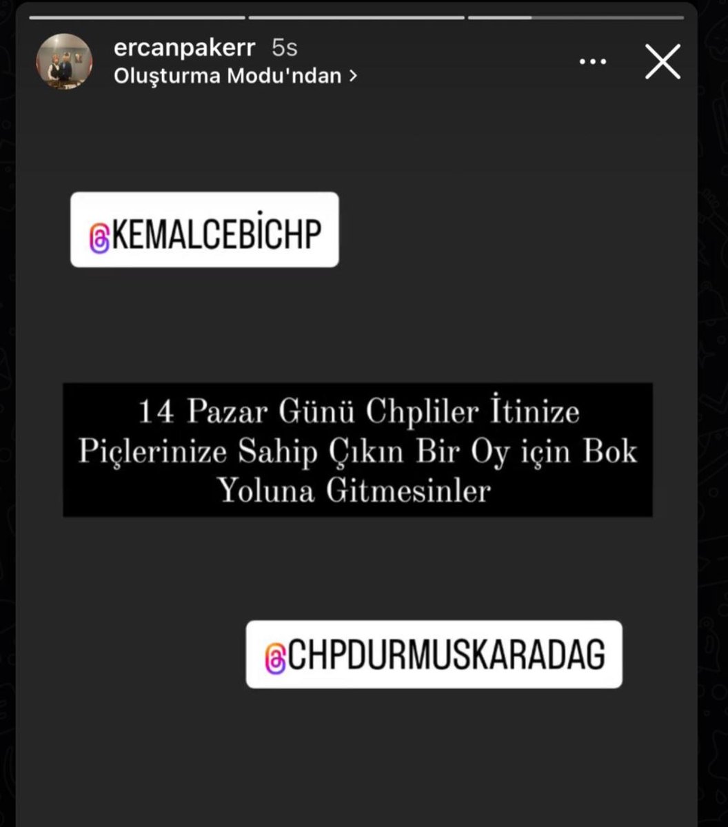 Küçükçekmece Büyük Birlik Partisi İlçe Başkan Yardımcısı Ercan Paker:

"14 Pazar günü CHP'liler, itinize p*çlerinize sahip çıkın. Bir oy için bok yoluna gitmesinler."