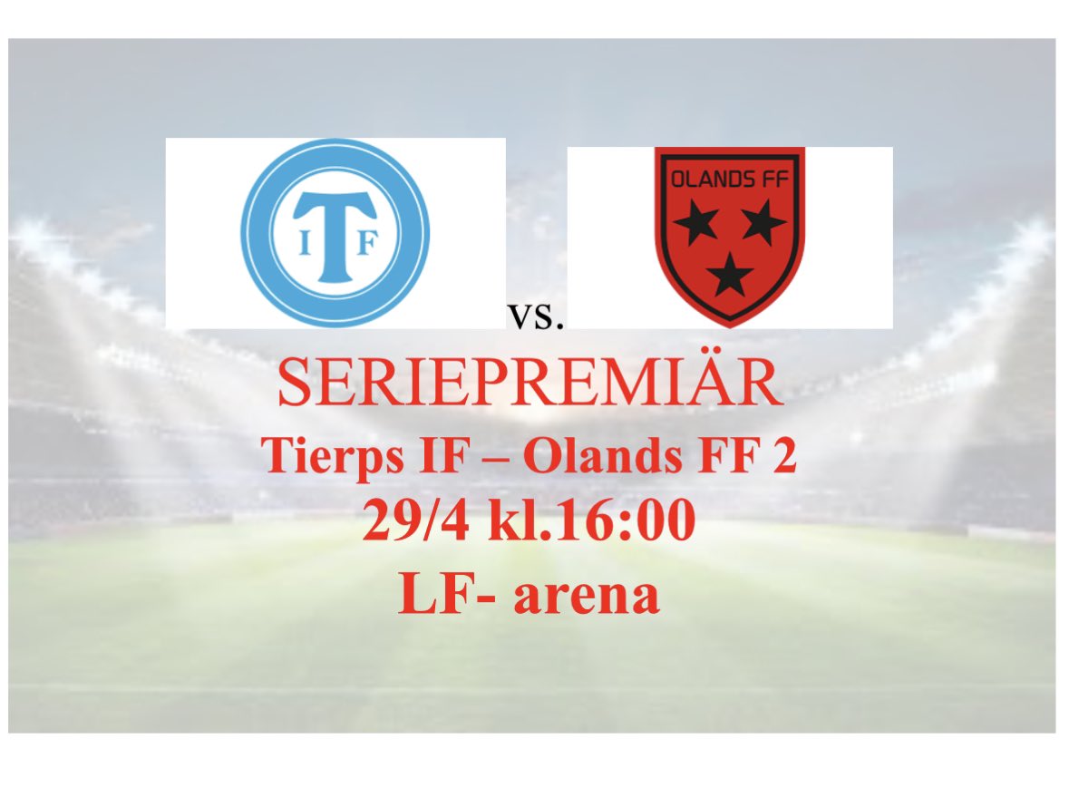TierpsIFherr's tweet photo. Snart är det dags! Tierps IF herrar spelar match mot Olands FF 2 klockan 16:00 på LF-arena - Forza Tierp 🤘⚽️ https://t.co/EPMeRjZ7gC