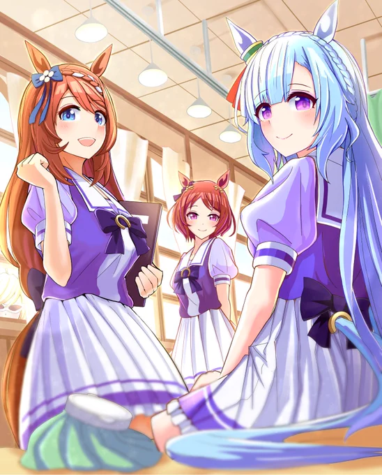 トレセン学園の保健室で目覚めたら...  #ウマ娘 #メジロアルダン #スーパークリーク #サクラローレル #トレセン保健委員