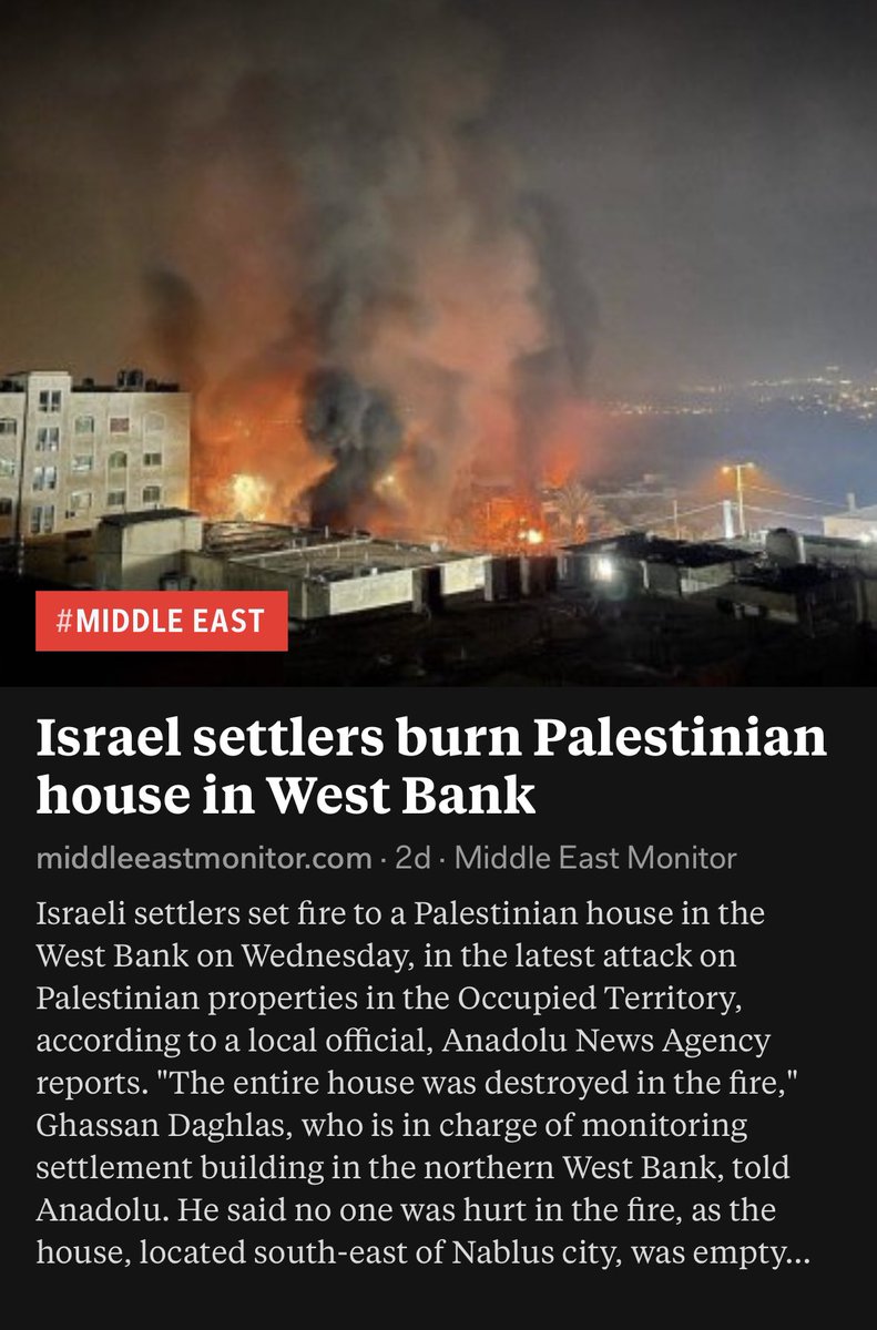 ehab_judeh's tweet photo. ‘israel’ colonial-‘settlers’ burn another native local semitic #Palestinian house in occupied West Bank, #Palestine.

#FreePalestine 🇵🇸 #Nakba #BDS 
#IsraeliTerrorism #IsraeliCrimes 
#EndisraeliApartheid #EndIsraeliImpunity 
#EndIsraeliSettlerColonialism 

Apartheid ‘#israel’ is an #antisemitic racist ‘settler’-colonialist project that continues to ethnically cleanse the Semitic indigenous #Palestinians from their land. #Zionism is #terrorism.