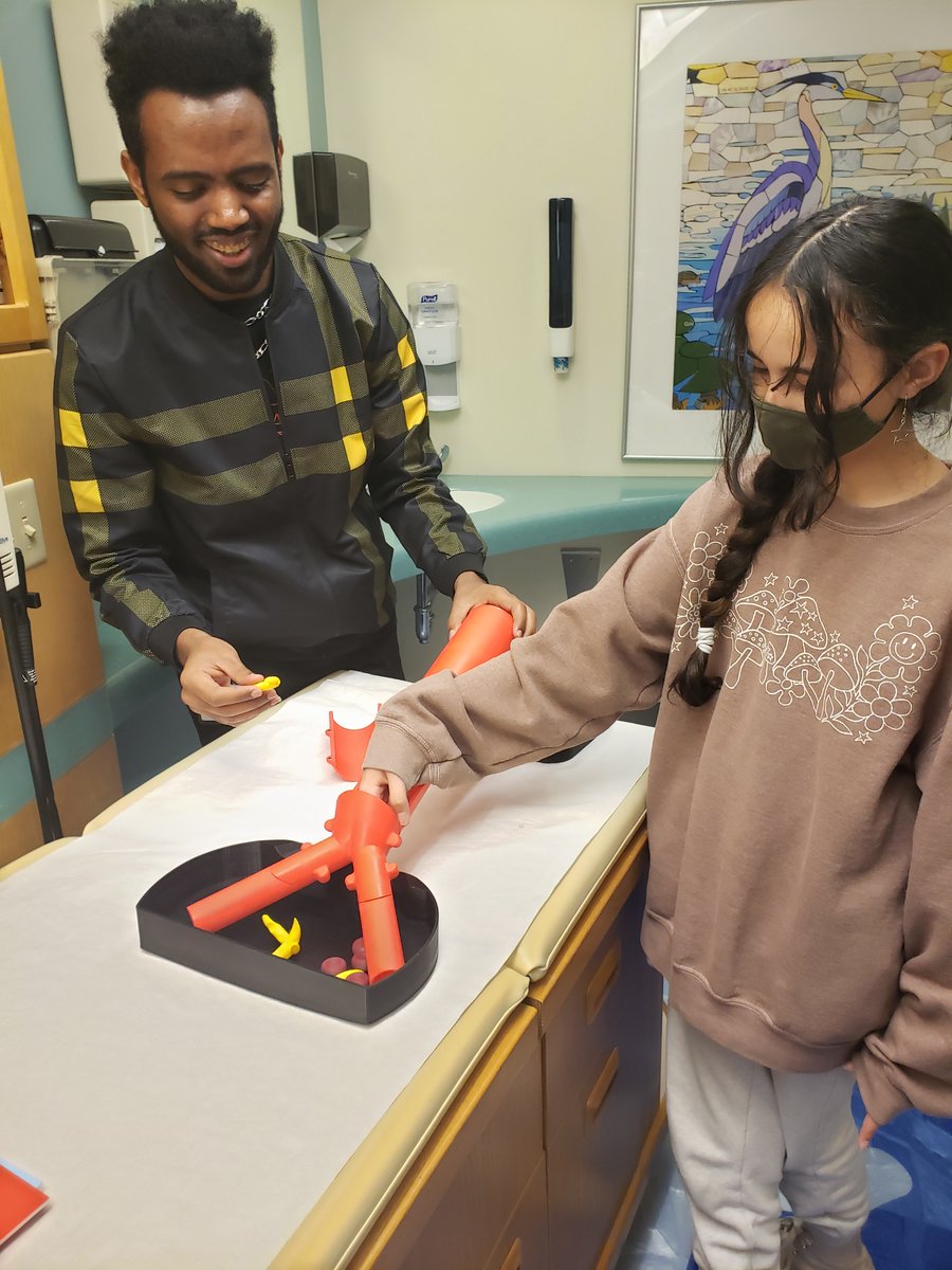 SickleCellMN's tweet photo. Omg! This is so cool! 💡😍
We've been working with @umrochester #healthCORE student @gemechudegefu to create a 3D model showing how sickled cells cause a painful VOC (Vaso occlusive crisis) in blood vessels.🌙🛑😪
#SickleCell #SickleCellDisease #sickleSMART #SickleCellMN https://t.co/BFSeTckVrY