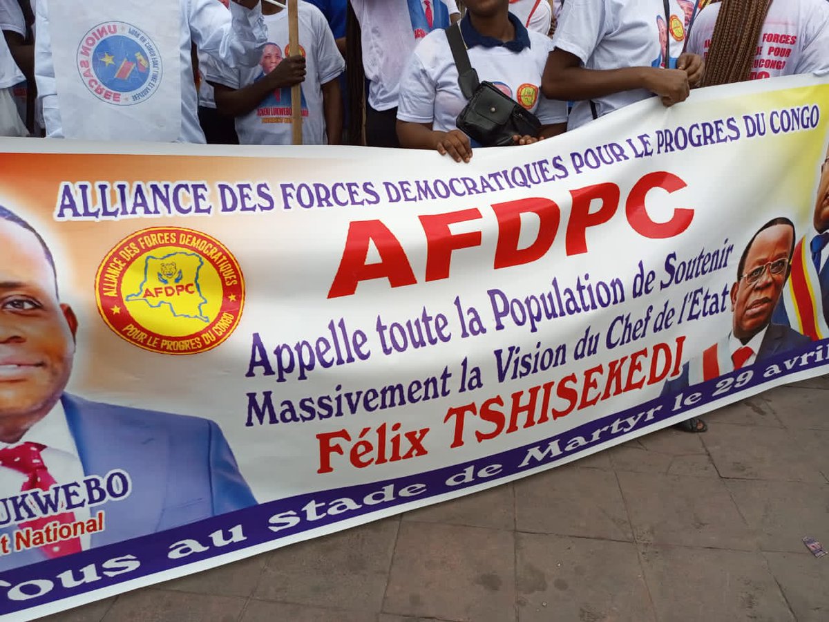 AfdpcO's tweet photo. RDC: Lancement officiel de l'USN à Kinshasa, le parti politique Alliance des forces démocratiques pour les progrès AFDPC est très mobilisée dans toutes les artères de la ville Province de Kinshasa, à la première ligne , Le PN ACHENI LUKWEBO ROMAIN @fatshii13 @PLukwebo @7sur7_cd https://t.co/iRHYAOB6qj