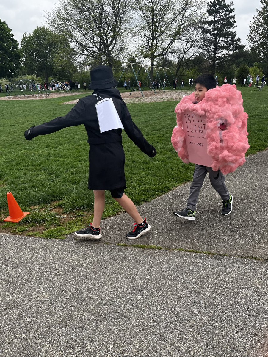 So happy the weather held out for our vocabulary parade! Our foxes are so creative!