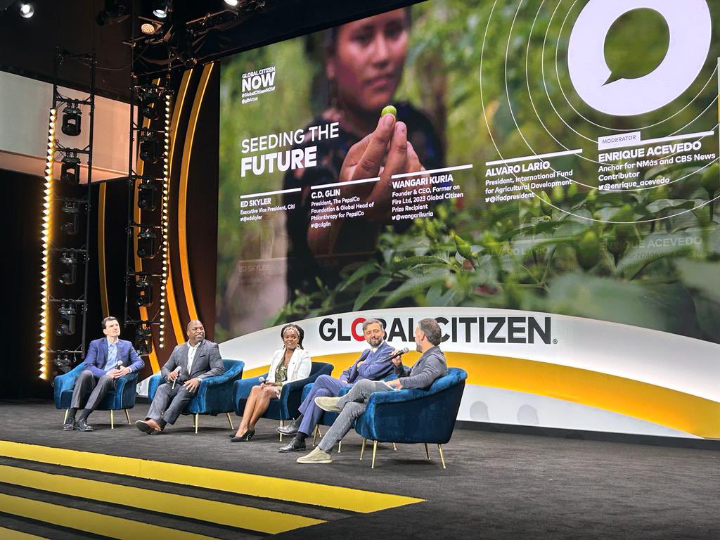 farmeronfire1's tweet image. We need more Women in Agriculture at the table contributing to critical decision making not just in the farms

@FarmerOnFire_ in a panel discussion on food security with @IFADPresident @PepsiCo @cdglin, @Citi moderated by @EAcevedo_fans