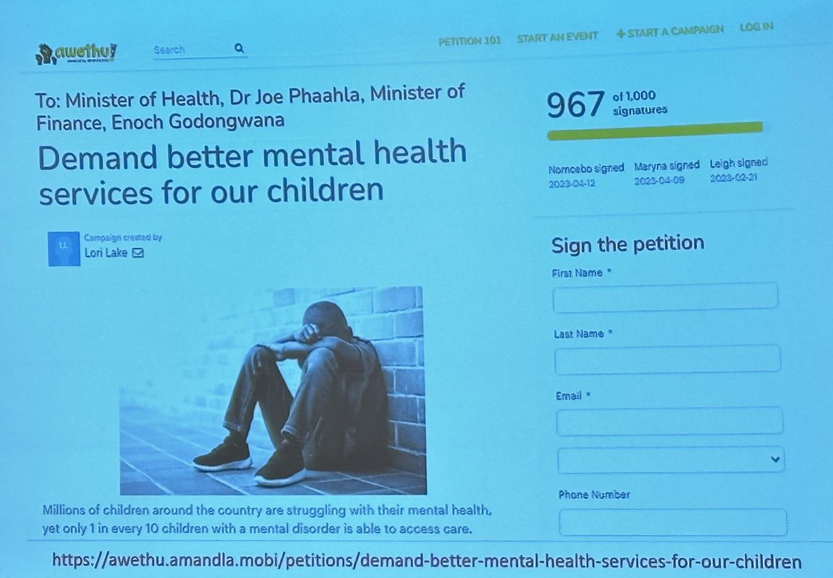 Claire vd Westhuizen (@clairevdwest) on Twitter photo Advocate for and #TalkAboutMentalHealth for children & adolescents! Sign the petition: awethu.amandla.mobi/petitions/dema… <a href="/CPMentalHealth/">CPMH</a> <a href="/CIatUCT/">Children's Institute, University of Cape Town</a> <a href="/KatherineSorsd1/">Katherine Sorsdahl</a> Advocate for and #TalkAboutMentalHealth for children & adolescents! Sign the petition: awethu.amandla.mobi/petitions/dema… <a href="/CPMentalHealth/">CPMH</a> <a href="/CIatUCT/">Children's Institute, University of Cape Town</a> <a href="/KatherineSorsd1/">Katherine Sorsdahl</a>