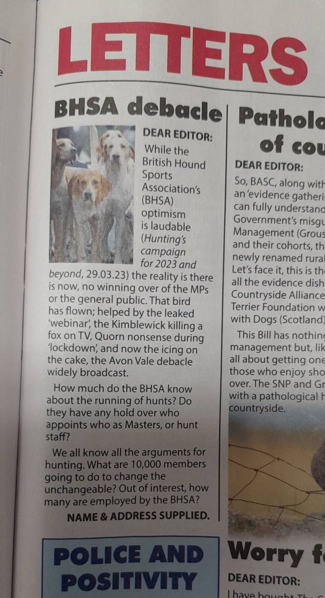 Hunters finally getting the message in Countryman Weekly...