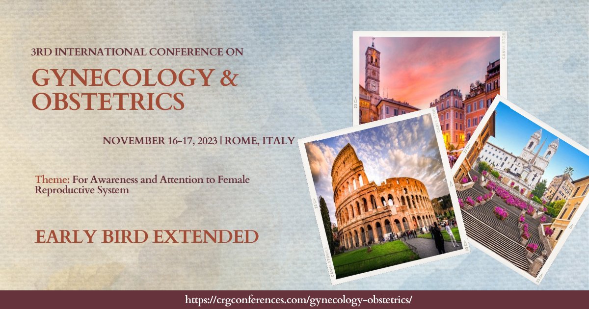LeesaTa48078552's tweet photo. Calling all gynecologists
 and women's health experts! Don't miss out on our upcoming conference!
Register now and take advantage of our early bird pricing
#Gynecology #conference #earlybird #discount #womenshealth #research https://t.co/E4Rxjo6lPB