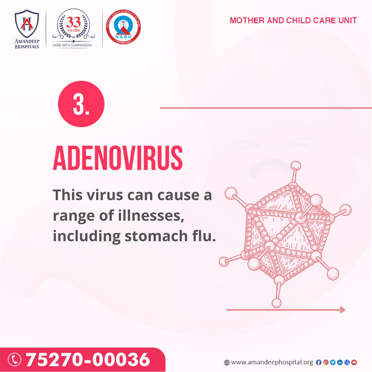 'Is your child experiencing stomach flu?' Here are some common causes you should know about! 

#StomachFlu #KidsHealth #StayHealthy #amandeephospital #amandeepmedicity #srinagar #jammu #pathankot #healthtips #healthylife #tarantarn #fatehabad #firozpur #batala'