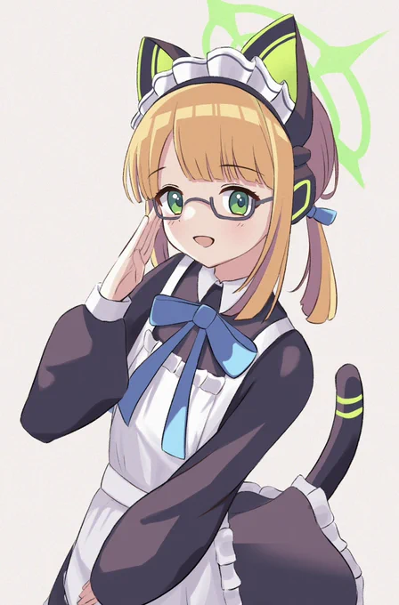 メガネ×メイド ミドリ… #ブルアカ 