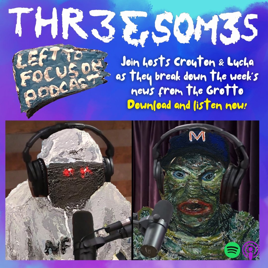 It's that time of the week again. Pour out a large glass of something or someone, loosen your belt to the next notch, open the ear flaps on your gimp mask and dive into the new episode of the thr33som3s Left To Focus On Podcast, with hosts Crouton &amp; Lucha.
rss.com/podcasts/thr33…