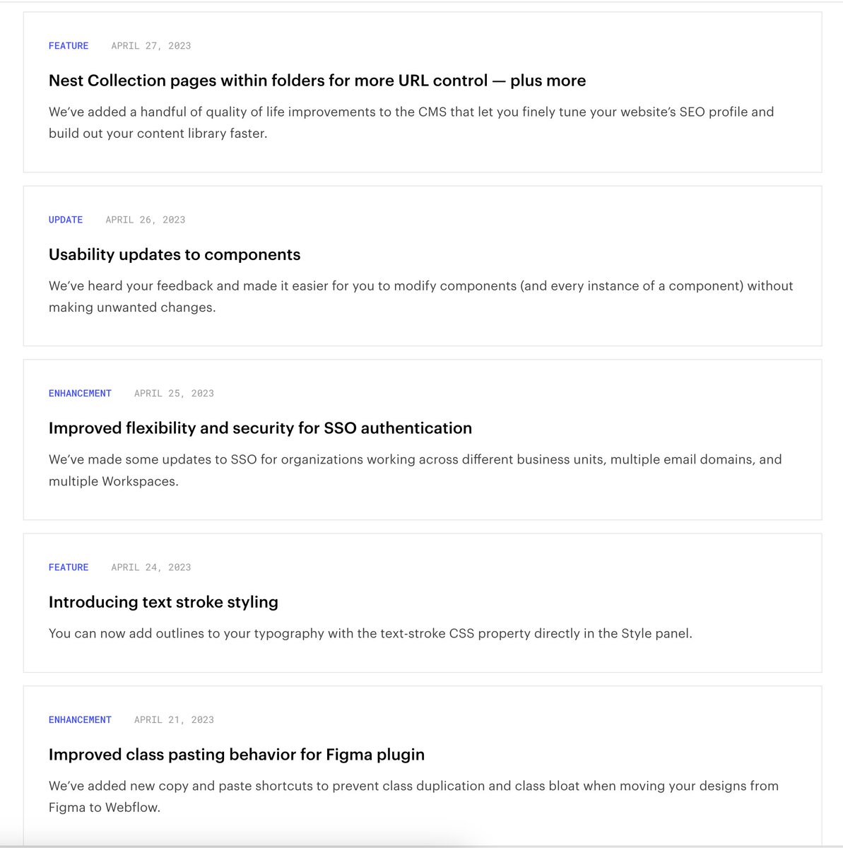 Thrilled by <a href="/webflow/">Webflow</a>'s launch week - daily updates making #nocoders more powerful &amp; flexible than ever! 🚀🛠️ #Webflow