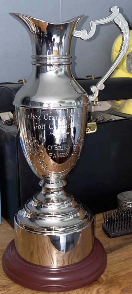 LOBFB86's tweet photo. It’s the trophy everyone wants, but only one can have!
 
Come Sunday evening, we will have our NEW O’Brien Family Claret Jug winner. Who will add their name into the history books? 👀 

https://t.co/dEQrLp43I1 https://t.co/g3dOkQlhol