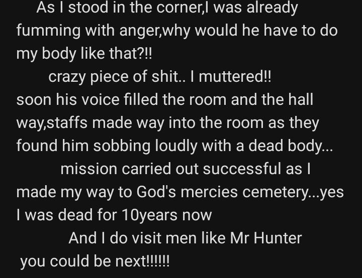 grace_Dam7's tweet photo. Final part....

#humoroushorror
#fiction
@paulawilson_x @Ray_Beekah @ADEBO https://t.co/HTL2tHcIz2