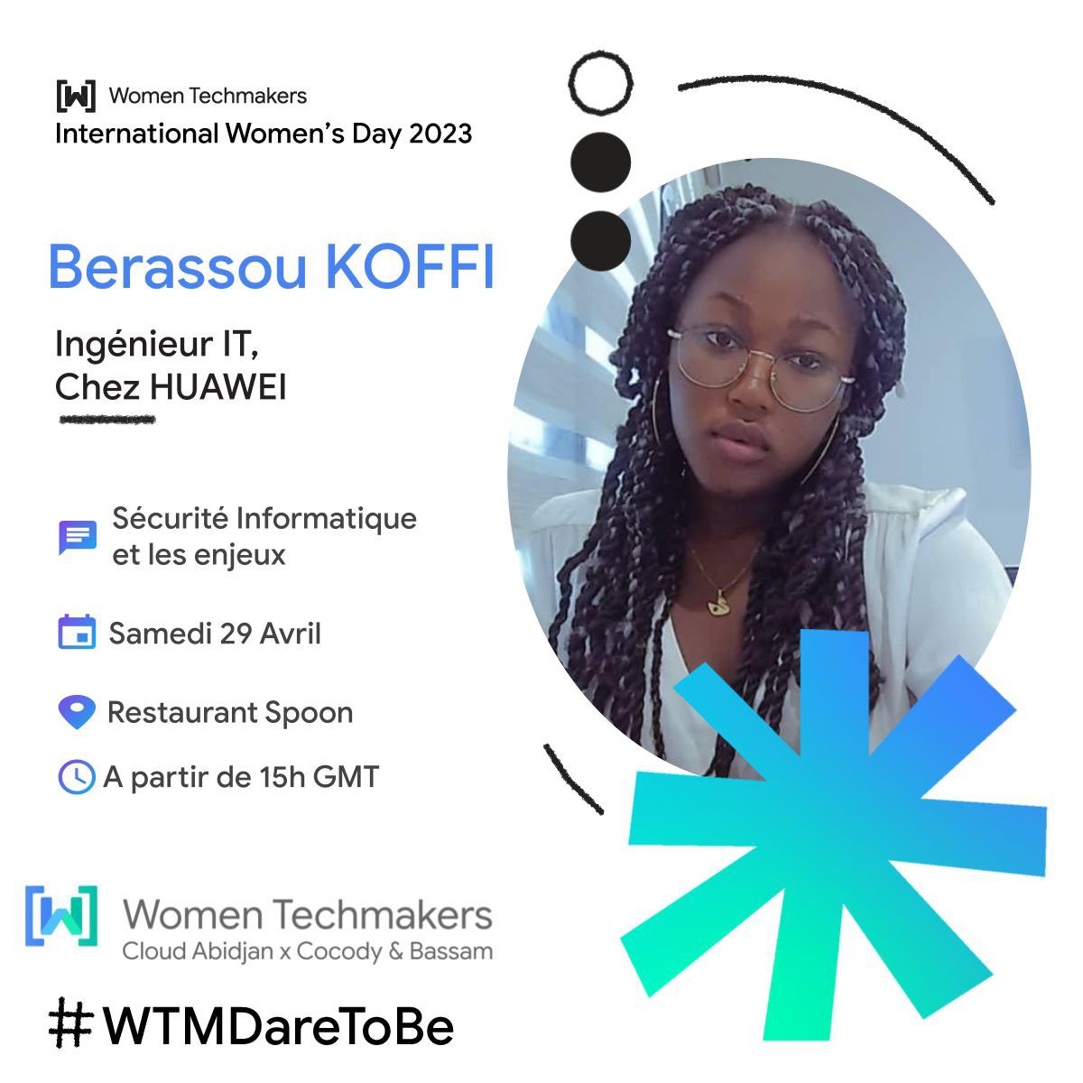 wtmcloudabj's tweet photo. Nous sommes le jour j on se retrouve tout à l’heure à 13h à SPOON BY ALYÊ juste à côté de l’ambassade de France. Commence ton week end avec une soirée d’apprentissage, de réseautage avec des speakers qui parleront de  thèmes différents. Lien d’inscription https://t.co/Si2MKTf41R https://t.co/JvUPKa1LBA