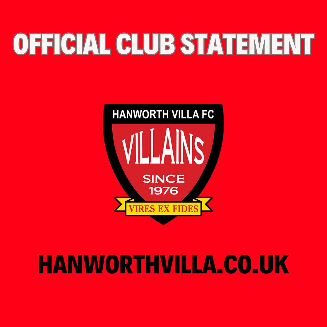 HanworthVillaFC's tweet photo. The club have issued a statement regarding this weekend's play-off final.
This is the biggest game in our history and our chance to show what great supporters we are - so if you're attending - please read.
https://t.co/39WWZ9wotm
#noflares #nopitchinvasion https://t.co/9BJnJfi8qP