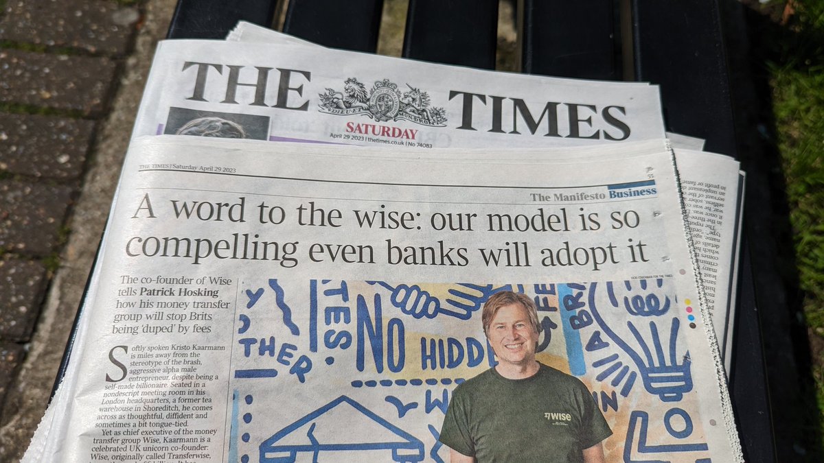"He sounds genuinely upset that I have not applied for a Wise account so that I can fully understand its benefits." 

True story. Read all about it in The Times today: thetimes.co.uk/article/a-word…
