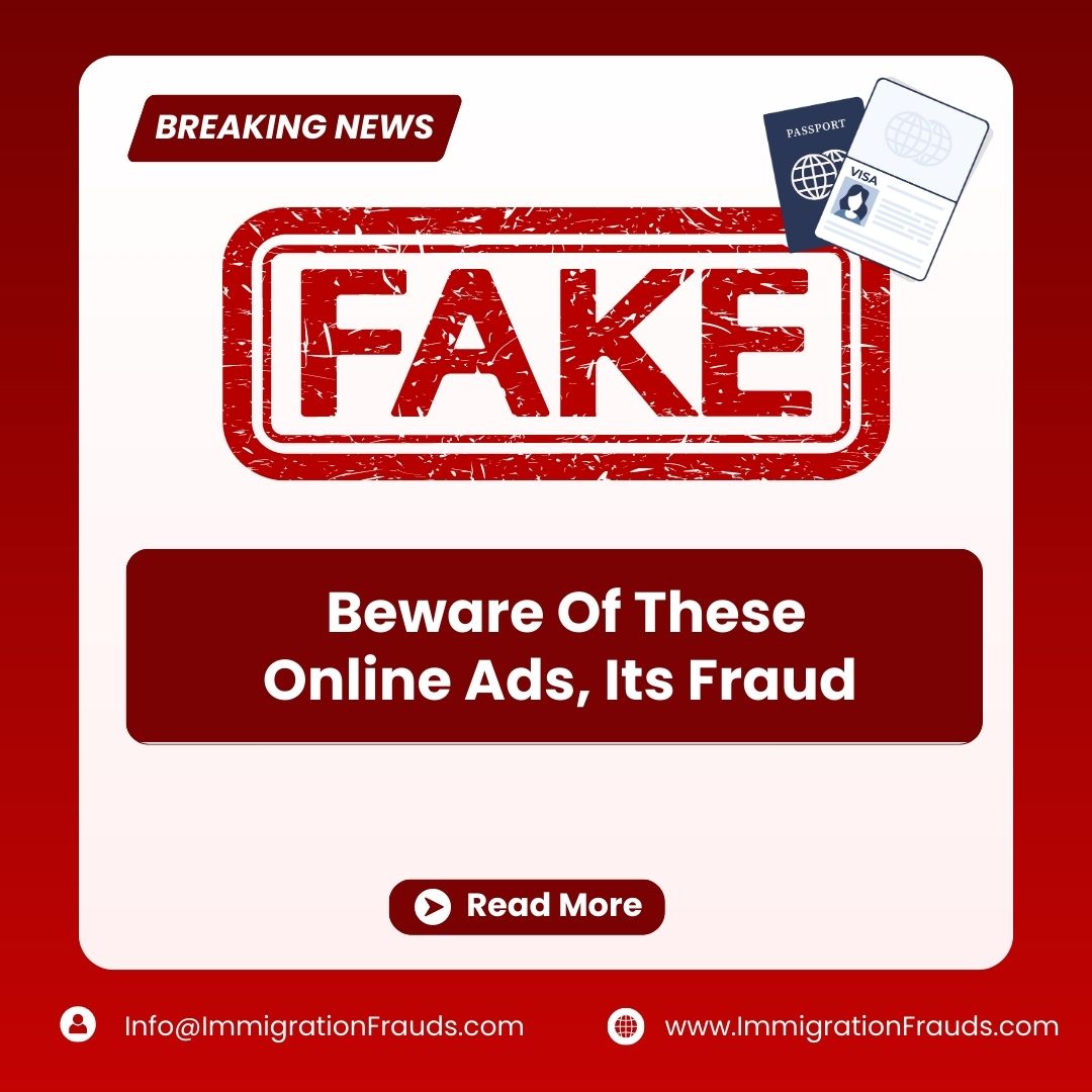 Immifrauds's tweet photo. Beware Of These Online Ads, Its Fraud. Fake Work Visa, Read In Detail:- https://t.co/9EyxfiAclg 

#immigrationfrauds #immifrauds #visafrauds #facebook #instagram #theuk #canada #india #fakead #workvisa #workpermit #warning #scam #viral #usa #internationalstudents #fakevisa #fraud https://t.co/4tPtyzJRUL