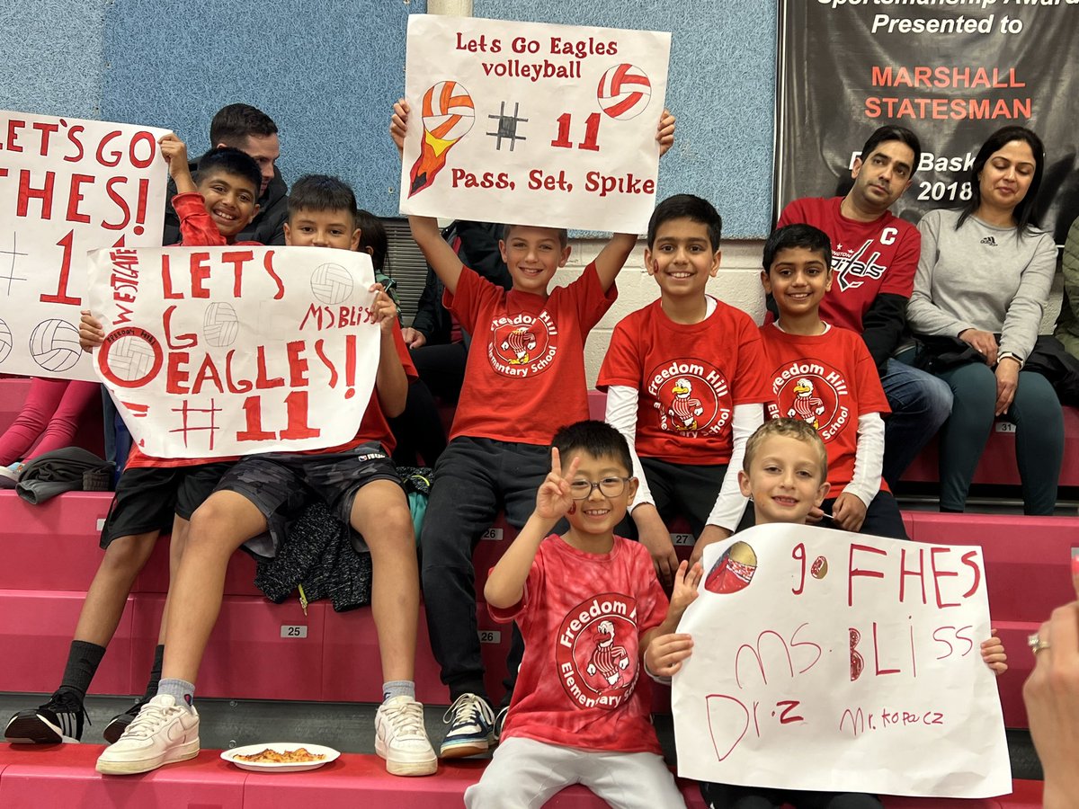 Had the BEST time last night at our first <a href="/FreedomHillES/">Freedom Hill ES</a> vs. <a href="/WestgateElem/">Westgate ES</a> volleyball🏐 game since 2019! Thanks to all who came out and supported us! Can’t wait for next year! #fhhighlights <a href="/FCPSR2/">FCPS Region 2</a> <a href="/fcpsnews/">Fairfax Schools 🌟</a> <a href="/freedomhillpta/">Freedom Hill PTA</a>