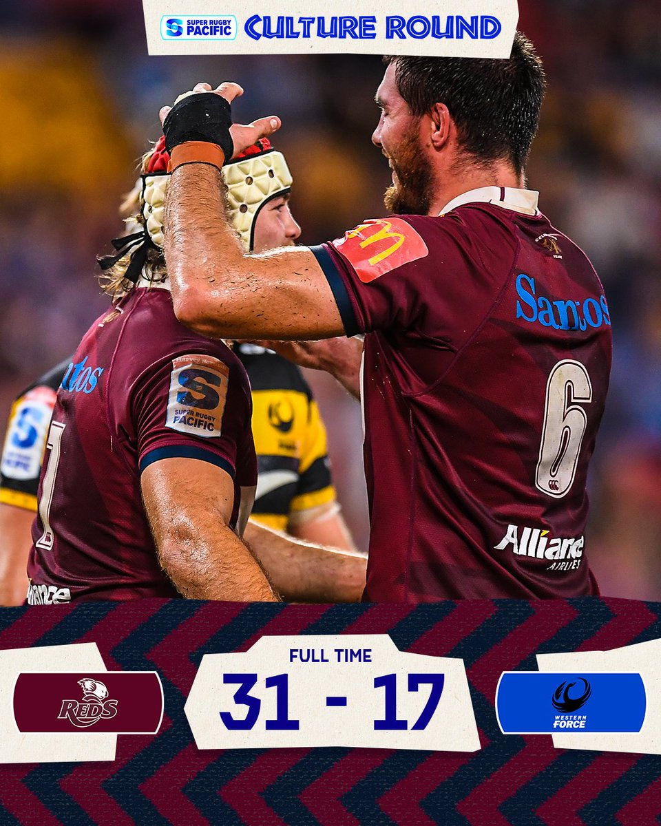 SuperRugby's tweet image. .@Reds_Rugby pick up the W at home 👏

#REDvFOR #CultureRound #SuperRugbyPacific