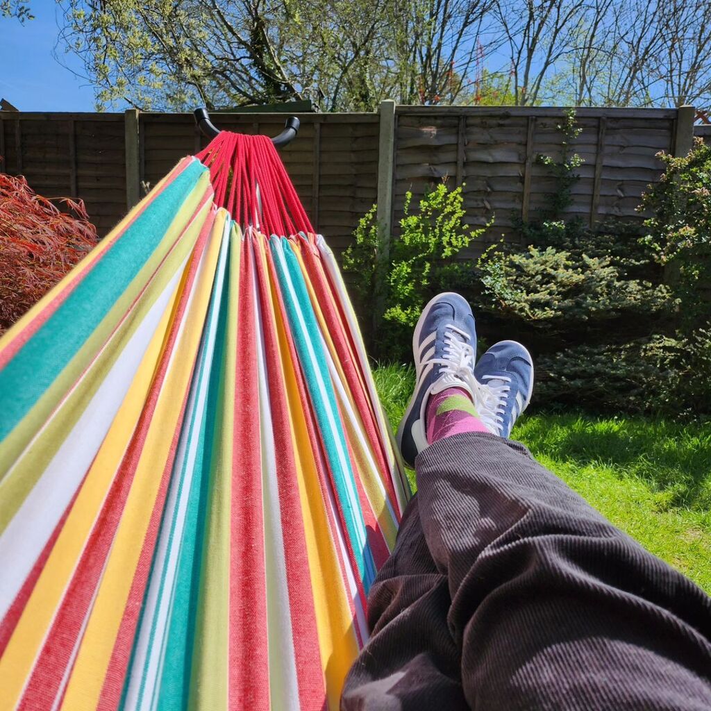 It's a hard job, but someone's gotta safety check the hammock instagr.am/p/CrniEmjs9LH/