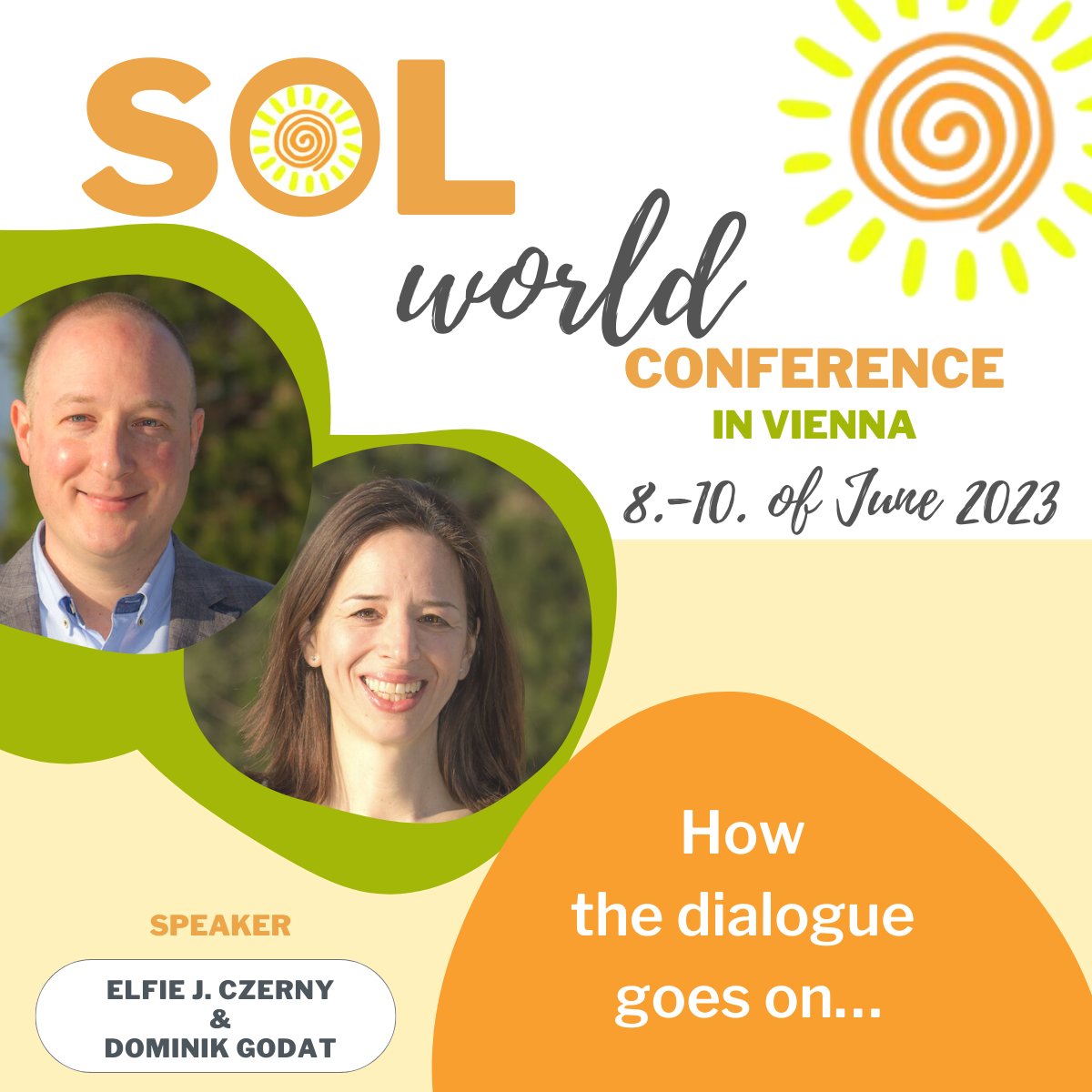 DominikGodat's tweet photo. Bist du auch mit dabei? | Are you joining us?
Wir freuen uns riesig, euch alle live zu sehen! | We can't wait to see you all live in Vienna!
mit ★ Elfie J. Czerny ★ und ★ Dominik Godat ★
#solworld #vienna #lösungsfokus #gesprächsanalyse #lösungsorientierung #zuhören https://t.co/YNUZHhadas