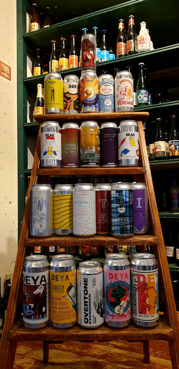 Sun is FINALLY out😎☀️ Here are some recent arrivals for refreshments from <a href="/VerdantBrew/">Verdant Brewing Co 🍻</a> <a href="/TheBeakBrewery/">Beak</a> still some mighty CHUB from <a href="/cloudwaterbrew/">Cloudwater Brew Co</a> about, loving @trackbrewco's output at tthe mo (Note: BIPA!) lots from <a href="/deyabrewery/">DEYA</a> &amp; <a href="/Overtonebrewing/">Overtone Brewing Co</a> and as ever loads more!!