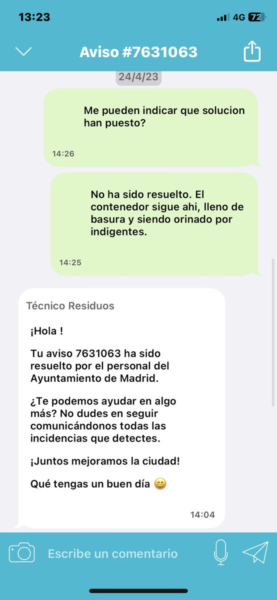 silviamun's tweet photo. @Lineamadrid @012CMadrid Se han solicitado y no se ha actuado. Lo dan como resuelto y no es asi. https://t.co/vDptZsjhNE