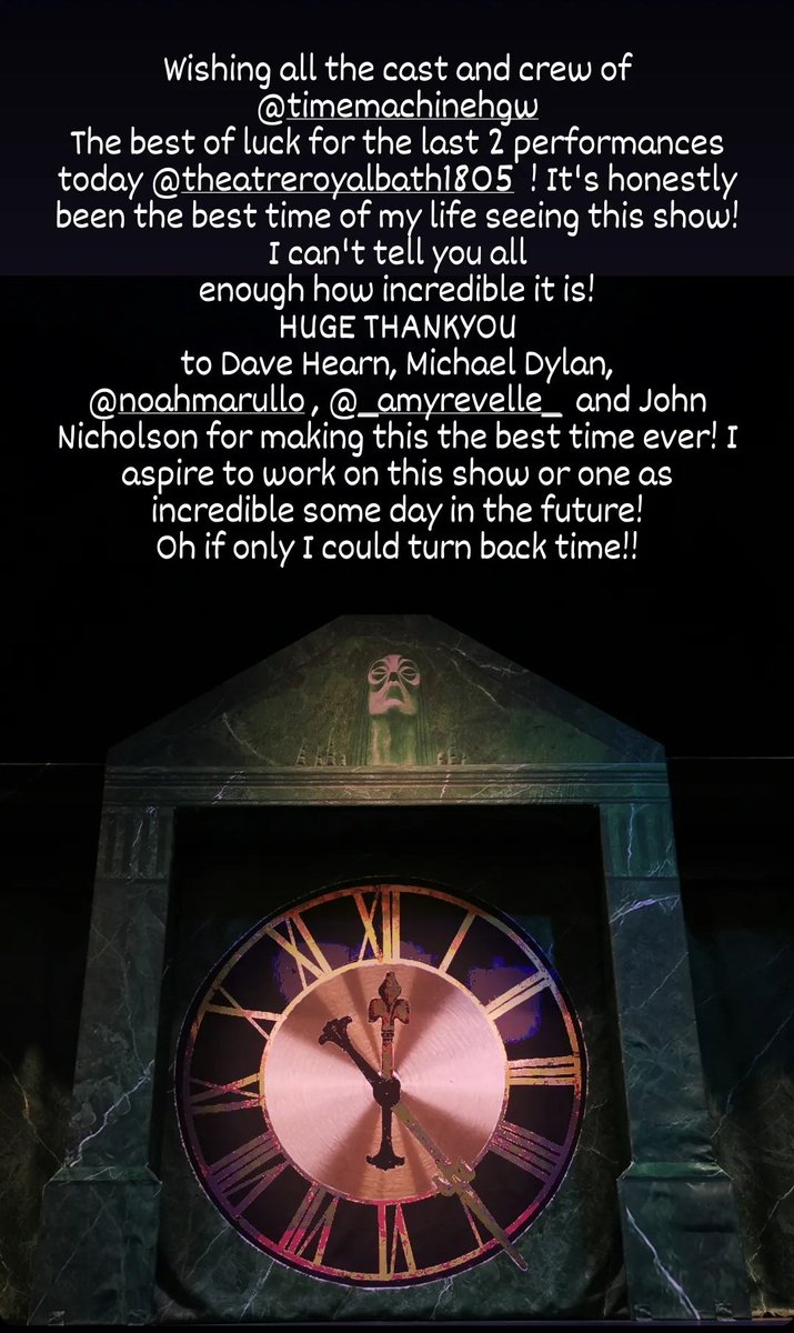 Timelordgirl98's tweet photo. @timemachineHGW @DaveHearn2 @njmarullo @_amyrevelle_ @TheMichaelDylan
& John Nicholson!
I can't say anything other than Thankyou seriously the show was so incredible!
Love you all! Xx
💚⏲️💙🥺💚⏲️💙
#TimeMachineTour https://t.co/5GuT4Hel2i