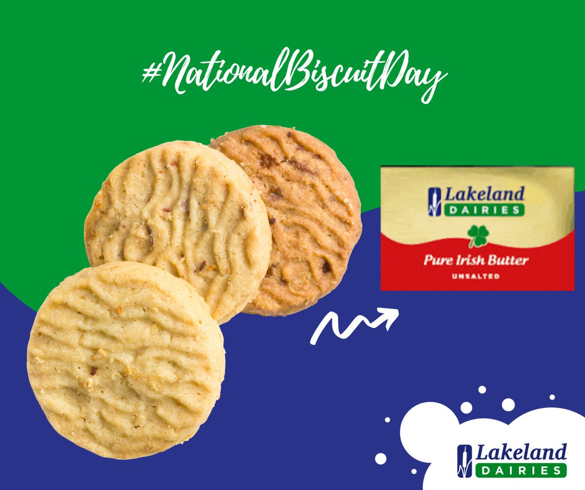 lakelandFS's tweet photo. Everyone loves a good biscuit, but how can you make them soft and buttery? Easy! Use our deliciously creamy pure Irish unsalted butter, and you'll notice the difference. 

#NationalBiscuitDay #LakelandDairies #Recipes #Biscuits https://t.co/SR2ORF5bud